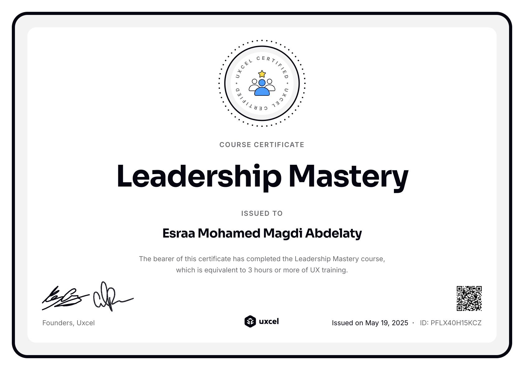 Esraa Mohamed Magdi Abdelaty's certificate